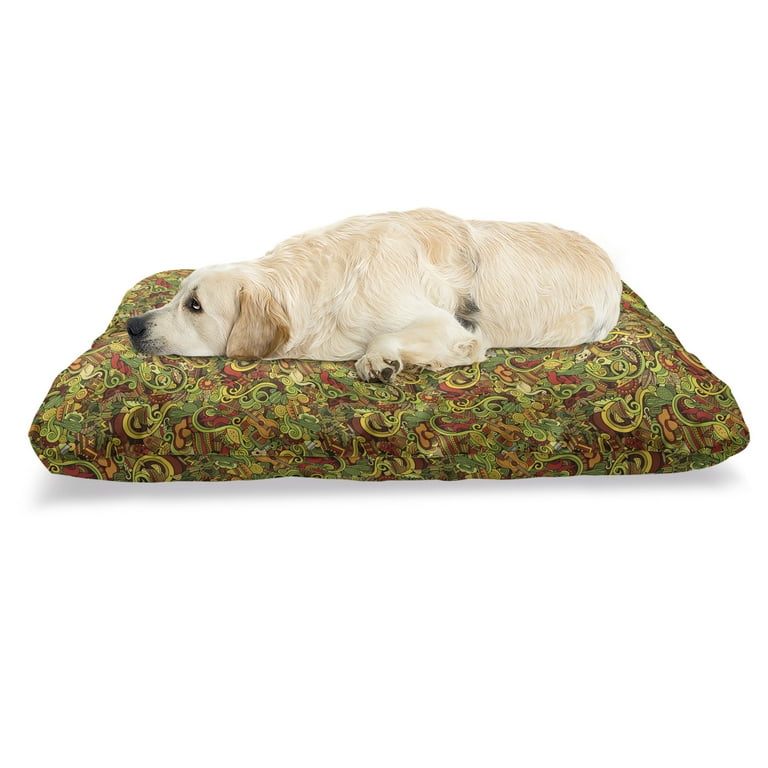 Fiesta Pet Bed Cartoon Style Latin American Elements Guitar Hat