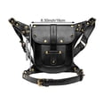 thumbnail image 2 of Jiibva Gothic Punk Rivet Purse Satchel, PU Leather Shoulder Crossbody Top-Handle Bag Tote Handbag, Retro Trends Black Shoulder Waist Bags for Men Women, 2 of 7