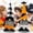 B001- Style A, variant on Fall Home Decor, Fall Gnomes Decorations for Home, Farmhouse Halloween Decor, Halloween Tiered Tray Decor, 2-Piece Set Stuffed Halloween Figurines with Boo Banner, Soft Fluffy
