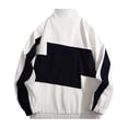thumbnail image 4 of YUGYXL Casual Fashion Jackets for Men Baggy Baseball Jacket Mock Neck Coats Long Sleeve Coat White Jacket, 4 of 6