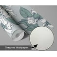 thumbnail image 6 of S4Sassy Self Adhesive Wallpaper, Bold Tulip Blossom Wallpaper, Green Diy Vinyl Wall Covering, Textured Peel And Stick Contact Paper For Entryway Accent Wall, Easy Home Decor Solution (25"X120"), 6 of 9