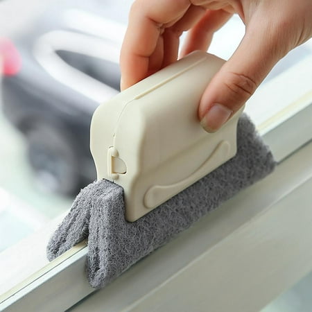

Brand Clearance! 3PCS Creative Window Groove Cleaning Brush Hand-held Crevice Cleaner Tools Fixed Brush Head Design Scouring Pad Material for Door Window Slides and Gaps
