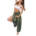 thumbnail image 4 of Txlixc Pantalones de entrenamiento para mujer, estampado digital bohemio, pantalones de yoga sueltos con lado dividido Txlixc Estilo de ocio, 4 of 9