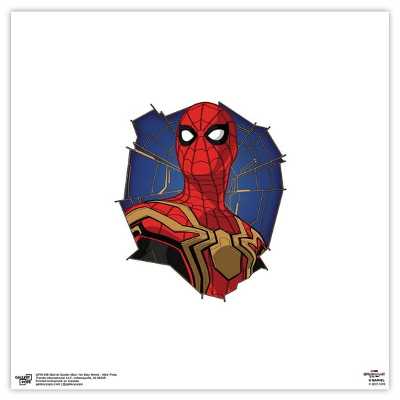 Gallery Pops Marvel Spider-Man: No Way Home - Web Pose Wall Art, Unframed Version, 12" x 12"