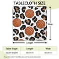 thumbnail image 2 of White Leopard Basketballs Pattern Square Fitted Tablecloth with Elastic Edge,Square Table Cover,Washable Elastic Table Cover for Home Kitchen Party Decor 36"x36", 2 of 6