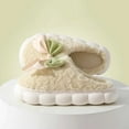 thumbnail image 5 of Slippers for Women Indoor Womens House Slippers Cozy Women's Slippers Fuzzy Indoor Shoes With Bowknot Design Warm Winter Home Footwear Soft Comfortable On Flat Heel, 5 of 6