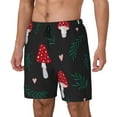 thumbnail image 2 of Daiia Amanita Mushroom Mens Swim Trunks Swim Shorts Quick Dry Swim Shorts with Mesh Lining Pockets-Small, 2 of 9