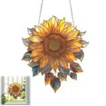 thumbnail image 2 of Sunflower Acrylic Window Hanging,Sunflower Stained Glass Window Hanging Decor Home Decor, 2 of 6