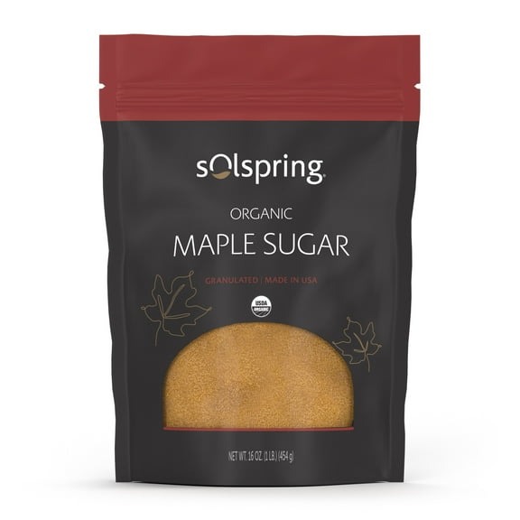 Dr. Mercola Solspring Organic Maple Sugar, 16 oz, Granuated, Made in U.S.A, Sugar Alternative, Certified USDA Organic