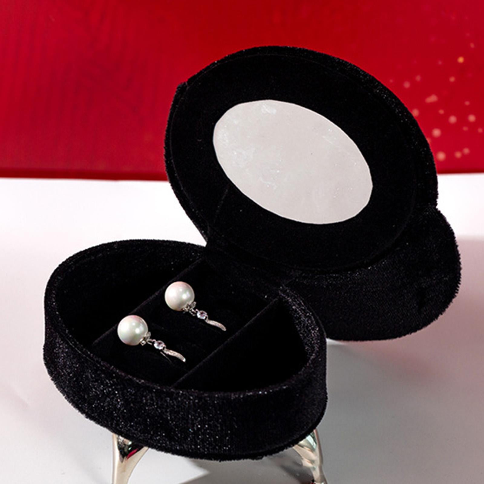 FVDPWYE Jewelry Box Organizer Display Holder Boxes Jewelry Case for Stud Necklaces Women Black