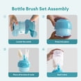 thumbnail image 6 of Horigen Silicone Baby Bottle & Nipple Brush Set with Stand, Portable Cleaning Accessories, 6 of 8