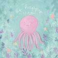 thumbnail image 2 of Hartworks 15x15 White Modern Wood Framed Museum Art Print Titled - Mermaid and Octopus II, 2 of 4