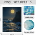 thumbnail image 3 of Diamond Art Kit for Adults, Moonlit Ocean Waves Night Sky Diamond Painting for Adults Beginners, DIY Diamond Art Painting Kits, 5D Diamond Painting Crafts for Home Decor 12x16 Frameless, 3 of 7