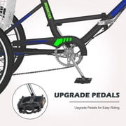 Lilypelle 24 Adult Tricycle Folding Tricycle 3 Wheel Bikes 7 Speed Trikes with Shopping Basket for Seniors Adult,Black