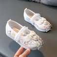 thumbnail image 2 of LNMQLPDBS Girls Shoes New Handmade Hanfu Shoes Children Embroidered Shoes Shoes Baby Antique Performance Shoes Flower Girl Shoes for Wedding Dress Shoes for Vacation White 10-10.5 Years, 2 of 6