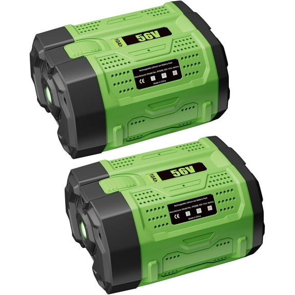 2Pack 56 Volt 10000mAh Lithium-ion Battery Replacement for EGO BA5600T BA1400T BA4200T BA2800 Compatible with EGO 56V LB STN CS HT LM ST PH ME Series Power Tools and Chargers
