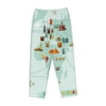 thumbnail image 4 of Goofa World Travel Map Printed Soft Pajama Pants for Women, Wide Leg Comfy Casual Lounge Yoga Pants-Medium, 4 of 9