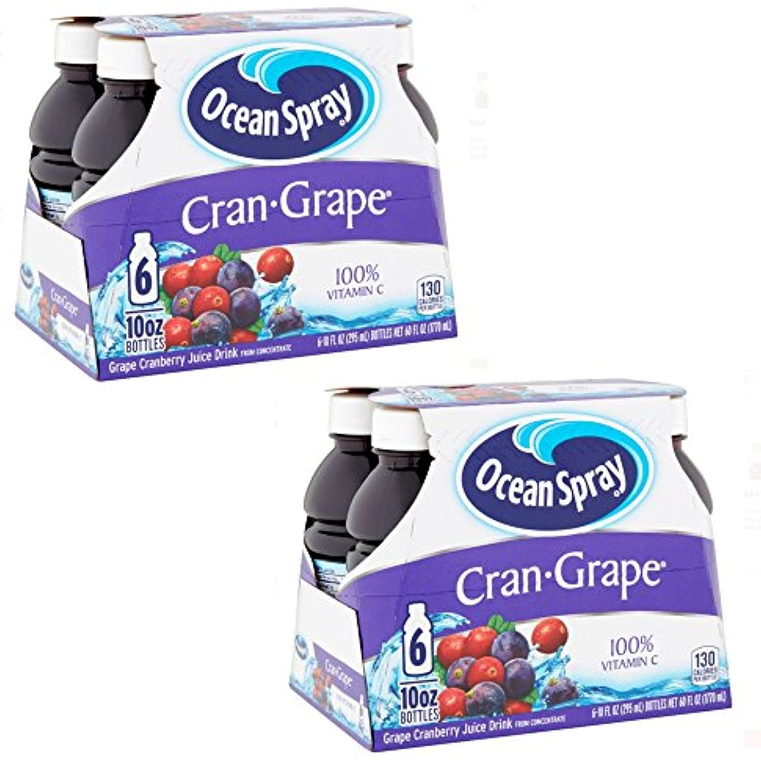 Ocean Spray CranGrape 10 Oz Juice Drink, 6 Pk(Case Of 2)