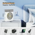 thumbnail image 4 of JINLICTE Portable Misting Fan, 8000mAh 8-Inch Rechargeable Battery Operated Fan with 600mL Water Tank, Quiet USB Battery Powered, Perfect for Camping Home Outside Office Travel White, 4 of 8