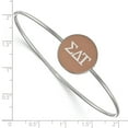 thumbnail image 2 of 925 Sterling Silver Rh-plated LogoArt Sigma Delta Tau Enameled Slip-on Bangle; for Adults and Teens; for Women and Men, 2 of 2
