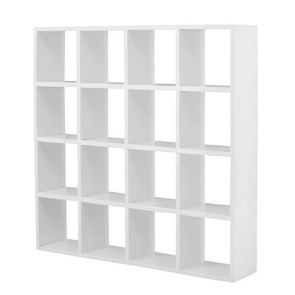 LAMIRO Mini Wooden Storage Rack Display Shelf,Dollhouse Furniture Accessory Cube Organizer -1/12 Scale White