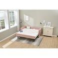 thumbnail image 4 of Jopath Twin Size Upholstered Daybed Frame with Trundle,USB Port ,Side Pockets,Velvet Daybed with Diamond Grid Design for Bedroom Living Room Guest Room Pink, 4 of 8