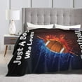 thumbnail image 6 of Football Blanket Just A Boy Who Loves Football Throw Blankets for Boys Men Super Soft Flannel Cozy Blankets Warm Lightweight Fleece Sports Blanket for Sofa Couch Bed Gift for Kids Adults 60"x50", 6 of 6