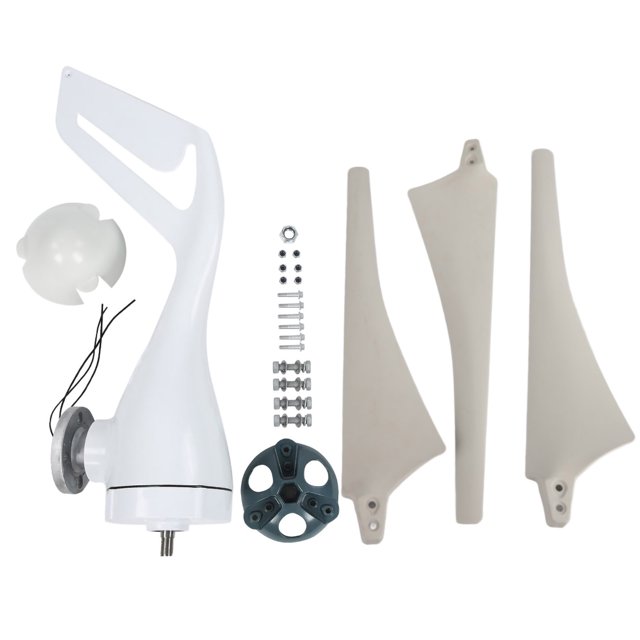 Generador de viento, generador de turbina eólica NE-100S3 Generador de CA de imán permanente trifásico Palas de viento de fibra de nailon Elegante y moderno