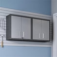 thumbnail image 2 of Pemberly Row Armoires de Garage Flottantes Modernes en Métal Gris (Ensemble de 2), 2 of 12