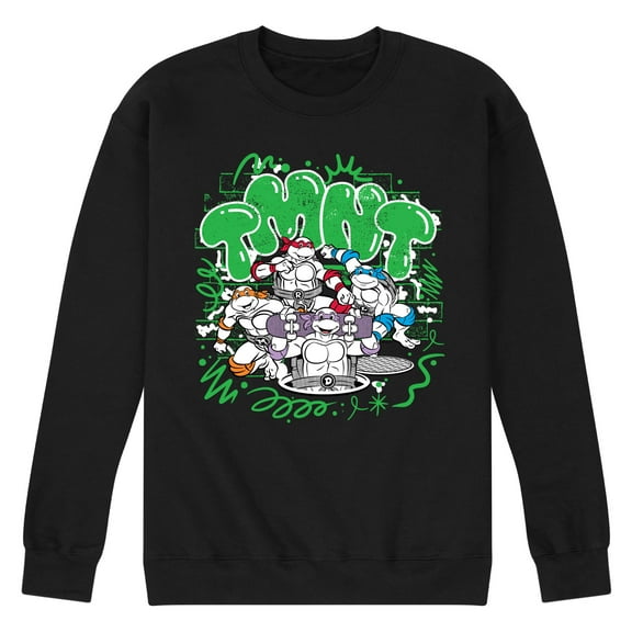 Teenage Mutant Ninja Turtles - TMNT Paint Logo - Men's Crew Neck Fleece Pullover