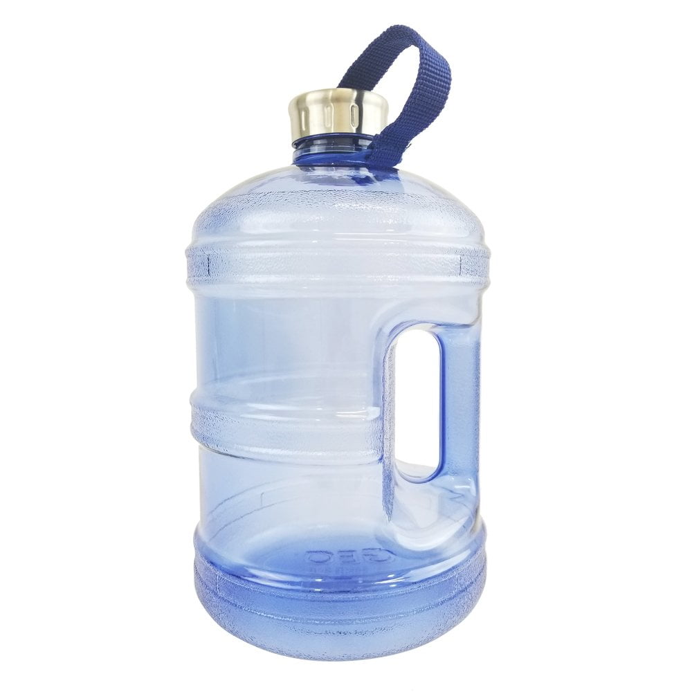 1/2 Gallon BPA FREE Reusable Plastic Drinking Water Bottle w/ Stainless