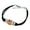 Black, variant on Stop Staring Kawaii Chibi Girl Pigtails Novelty Suede Leather Metal Bracelet
