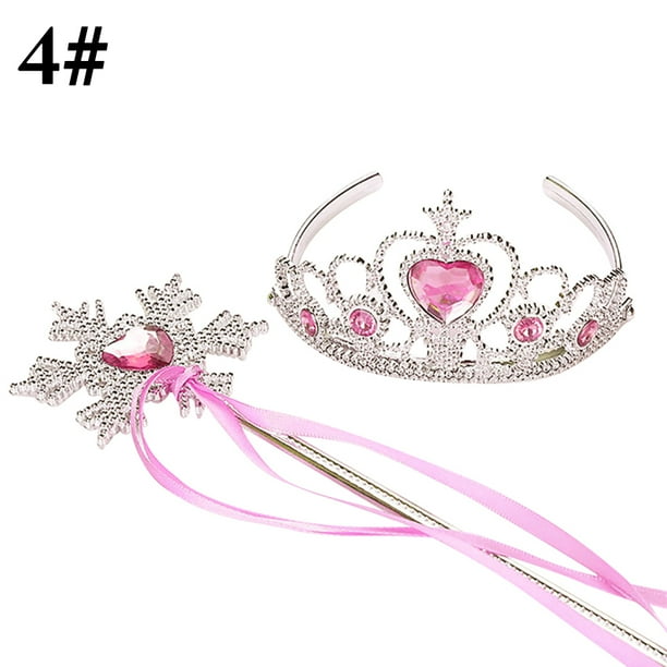 Justdolife Girl's Tiara Rhinestone Decor Dress up Tiara Princess Crown