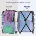 thumbnail image 6 of Compression Packing Cubes for Travel Women - Travel Bags Luggage Organizers Travel Essentials Compression Cubes for Travel Carry on Suitcases,Blue Purple Gradient, 6 of 9