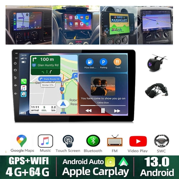 iSpchen Android Car Stereo for Chevrolet Silverado 1999-2006 with Wireless CarPlay Android Auto Mirror Link 4G 64G 10.1 Inch Touchscreen Bluetooth GPS Navigation WiFi FM Backup Camera MIC