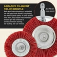 thumbnail image 5 of Dura-Gold 6 Piece Abrasive Filament Nylon Wire Bristle Drill Wheel and Cup Brush Set - Coarse Sanding Scuffing, 1/4" Drill Shank - Remove Rust, Corrosion, Paint - Surface Prep Truck Bed Liner Coating, 5 of 7