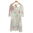 thumbnail image 6 of Abstract Pastel Geometric Shapes Sweetheart Knot Flared Dress Fashion Design Large Size Loose Dress Spring Summer Women Dress, 6 of 9