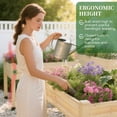 thumbnail image 3 of Wood Raised Garden Bed, 48x24x30in Elevated Wooden Planter Box with Legs Standing, 3 of 7