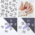 thumbnail image 4 of PATOPS 90Pcs Silver Bow Nail Charm 3 Styles Bowknot Wedding Prom DIY Decoration for Women Phone Case, 4 of 6