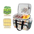 thumbnail image 2 of FORMRS Insulated Cooler Bag 24 Cans Capacity Soft Leakproof Lunch Box with Side Pockets, Floral Easter Eggs, 2 of 7