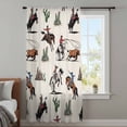 thumbnail image 3 of Western Cowboys Sheer Curtains 72 Inches Long, Beige Vintage Country Cactus Light Filering Curtains, Breathable Simi Curtain Privacy Drapes for Living Room Bedroom Lightweight Window Treatment, 3 of 9