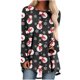 thumbnail image 1 of Camiseta de manga larga con cuello redondo y estampado navideño para mujer Pompotops qwe24299, 1 of 5
