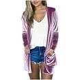 thumbnail image 2 of Gamivast Velvet Cardigan for Women Dressy Open Front Cardigans Trendy Fall Long Sleeve Jackets with Pockets Elegant Comfy Solid Color Coats Fall Fashion Outfits 2025, 2 of 6