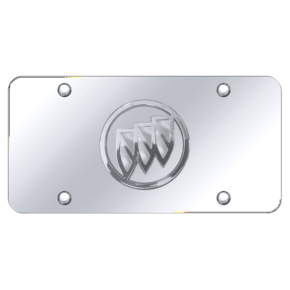Au-TOMOTIVE GOLD Buick Logo Chrome on Chrome Plate (No Fill)
