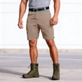 thumbnail image 3 of Cargo Shorts for Men Elastic Waist Drawstring Shorts Pants Lightweight Stretch Summer Casual Baggy Big and Tall Cargo Short Multi Pocket Quick Dry Bottom,Brown 2XL, 3 of 4