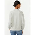 thumbnail image 3 of Scoop Women's and Women’s Plus Ultimate ScubaKnit Funnel Neck Sweatshirt, Sizes XS-4X, 3 of 5