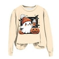 thumbnail image 2 of Xudanell Ghost Pattern Womens Halloween Sweatshirt Winter Pumpkin Print Womens Halloween Tops Going Out, 2 of 4