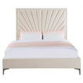 thumbnail image 4 of ACME Lit Très Grand Size en Velours Capitonné Beige, 4 of 7