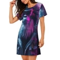 thumbnail image 2 of Fotbe Hip-Hop Glasses Gorilla Bata de Dormir para Mujer con Estampado, Camisón de Algodón de Manga Corta, Ropa de Dormir Casual, 2 of 6