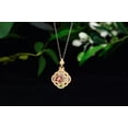 thumbnail image 2 of HOOUN White Natural Jade Lotus Pendant Necklace 18K Gold Plated Real Jewelry, 2 of 5